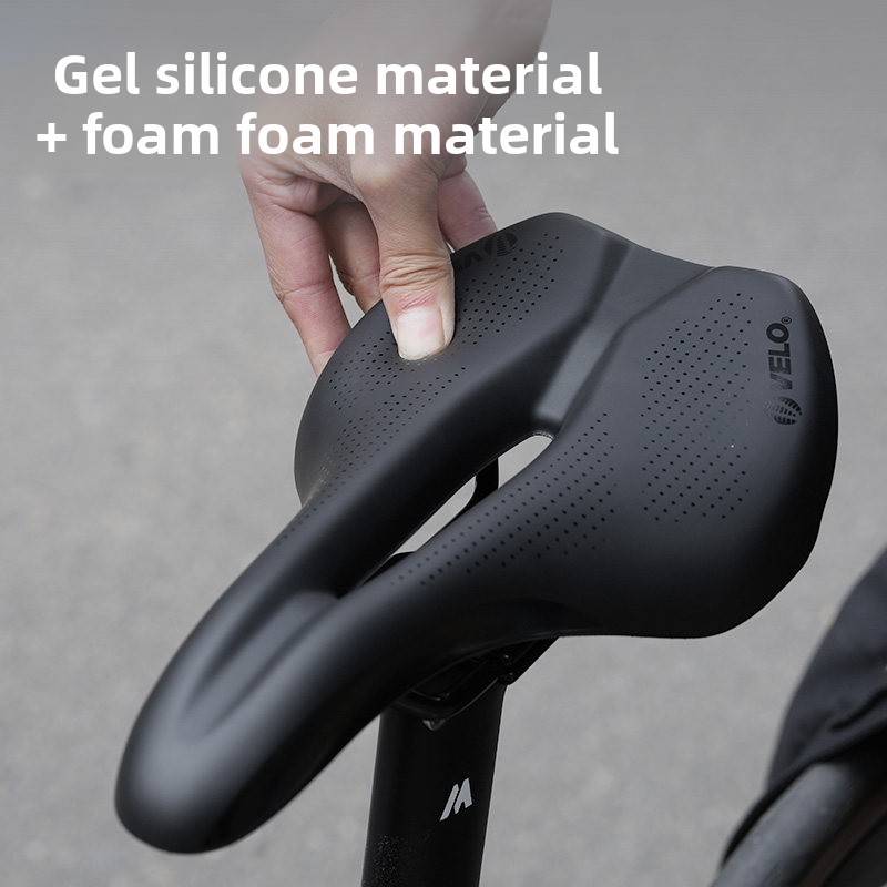 Comfort Hollow Safety Ventilation Bicycle Saddle PU Leather Waterproof Bike Seat for MTB Road Folding Bike