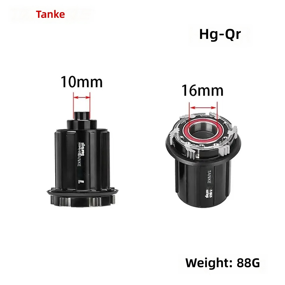 TANKE MTB Rear Hub Freehub Body MS HG XD 6 Pawls 3 Teeth Aluminum Alloy QR Thru-Axle Replacement Hub Body for Mountain Bike 7075