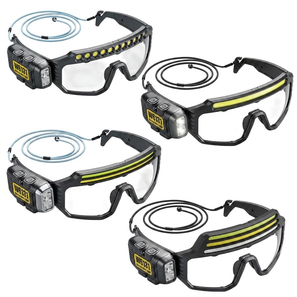 LED Safety Glasses Headlights Multifunctional Goggle Light TYPE-C Rechargeable Headlamp Flashlight Work Repair Emergency Lamp