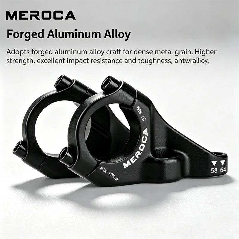 MEROCA Downhill Bicycle Direct Mount Stem 28.6 Steerer Tube 31.8 /35mm Bar Clamp Mountain Bike Replacement Stem Bicycle Stem MTB