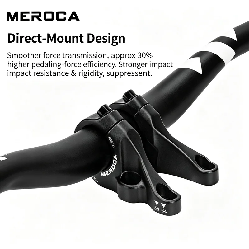 MEROCA Downhill Bicycle Direct Mount Stem 28.6 Steerer Tube 31.8 /35mm Bar Clamp Mountain Bike Replacement Stem Bicycle Stem MTB