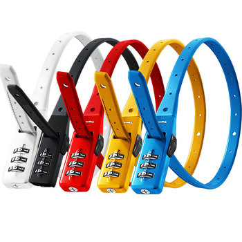 Combination Zip-Tie Bike Cable Lock 3-Digit Code Zinc Alloy 530mm