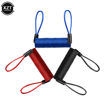 1.5m Bike Spring Cable Lock Anti Theft Rope Alarm Disc Lock Reminder