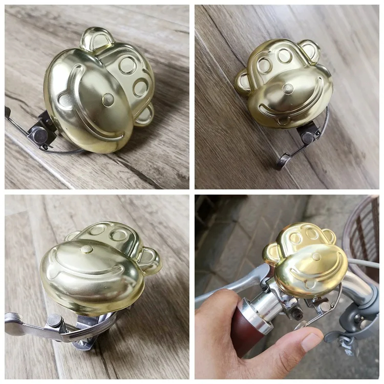 Bicycle Bell Retro Commuter City Copper Bike Horn Scooter E-bike Stroller Waterproof Solar Powered Super Loud Warning