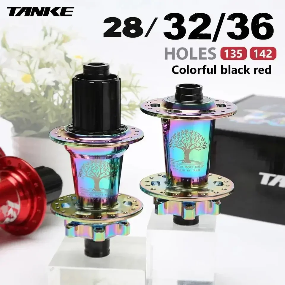 TANKE MTB 120 Click Hub 6 Bearing Bike Front Rear 28 32 36 Holes Disc Brake QR Bicycle Mass Thunder Noisy Cube 6 Pawl Hubs TH390