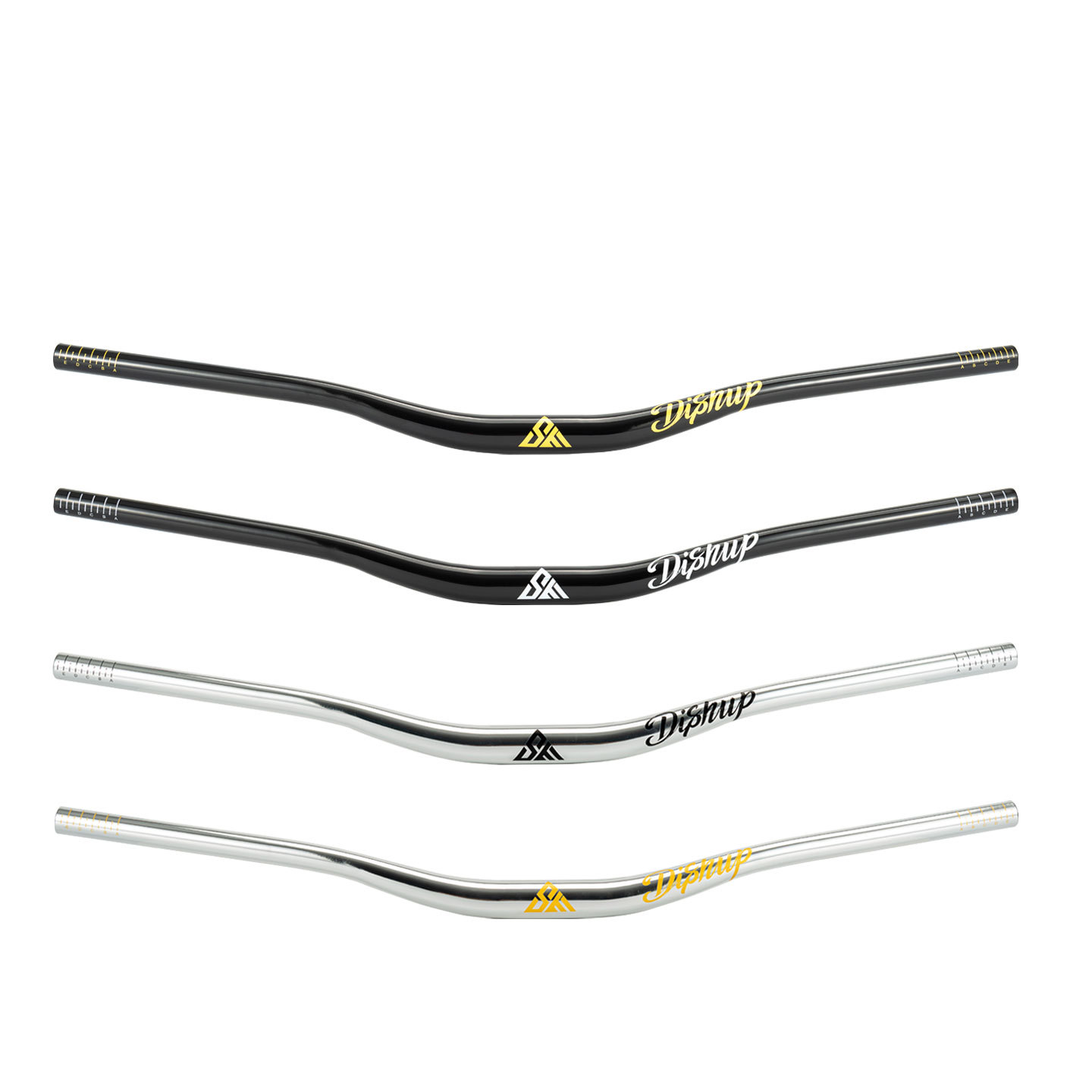 DISRUP CNC 780/800mm Mountain Bike Swallow-shaped Riser Handlebar 31.8/35mm 2.6mm Wall Thickness Aluminum Alloy for Downhill