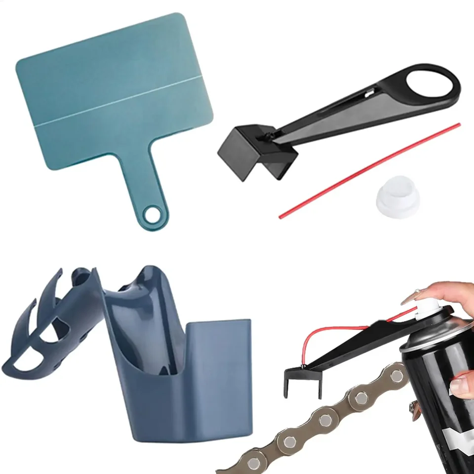 No-Splash ABS Bicycle Motorcycle Chain Oil Applicator Four-Channel Spray Outlet Design One-Hand Operation Cleaning Tool