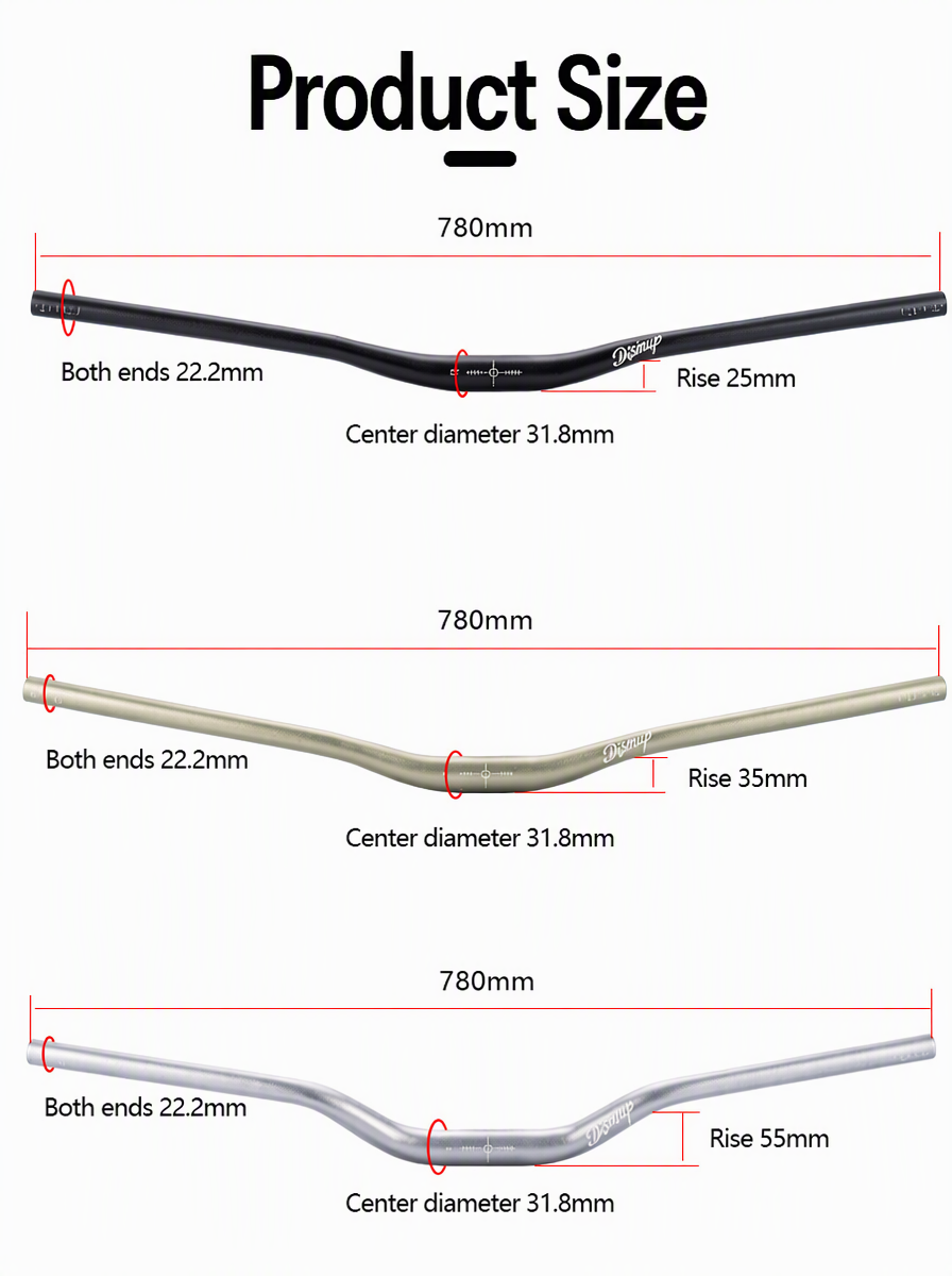 6061 T6 Aluminum Alloy MTB Riser Handlebar Swallow Shape 31.8mm 780 800mm Downhill Dirt Jump Cycling CNC Mountain Bike Riser Bar