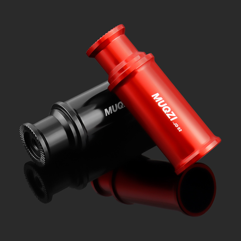 CNC Aluminum Solar LED Bicycle Quick-Release Hub Mount Dual-Use Rear Derailleur Protector MTB Road Bike Night Riding Accessory