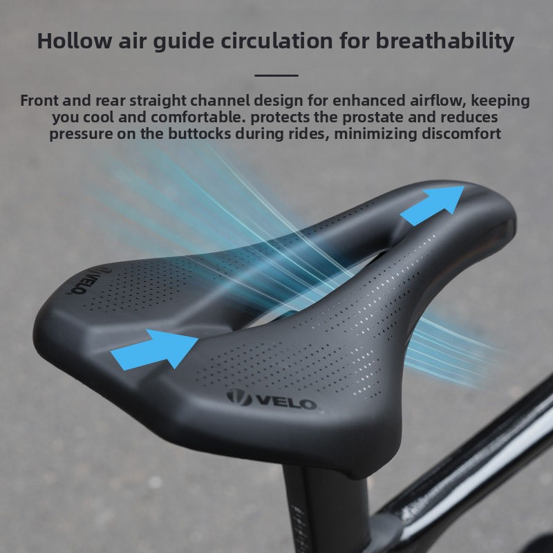 Comfort Hollow Safety Ventilation Bicycle Saddle PU Leather Waterproof Bike Seat for MTB Road Folding Bike