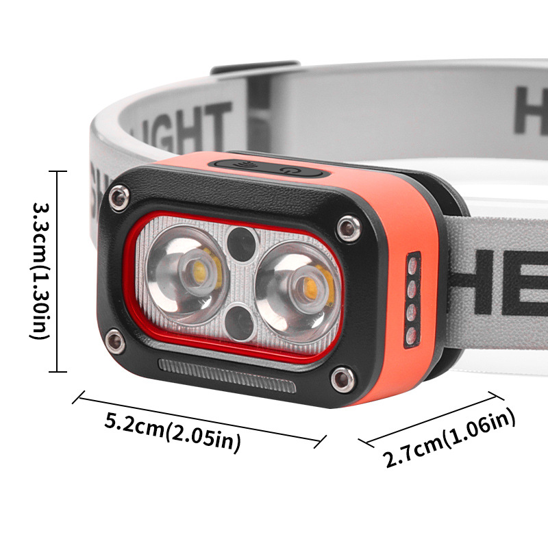 Super Bright LED Headlamp Rechargeable Sensor Headlight Waterproof Flashlight for Camping Hiking Fishing Cycling