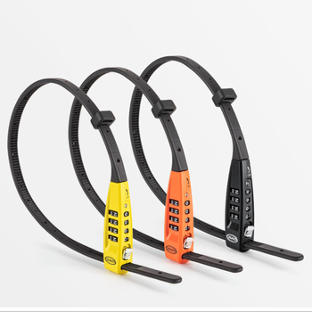 Steel Bicycle Lock Portable Cable Tie Password Helmet Lock Adjustable