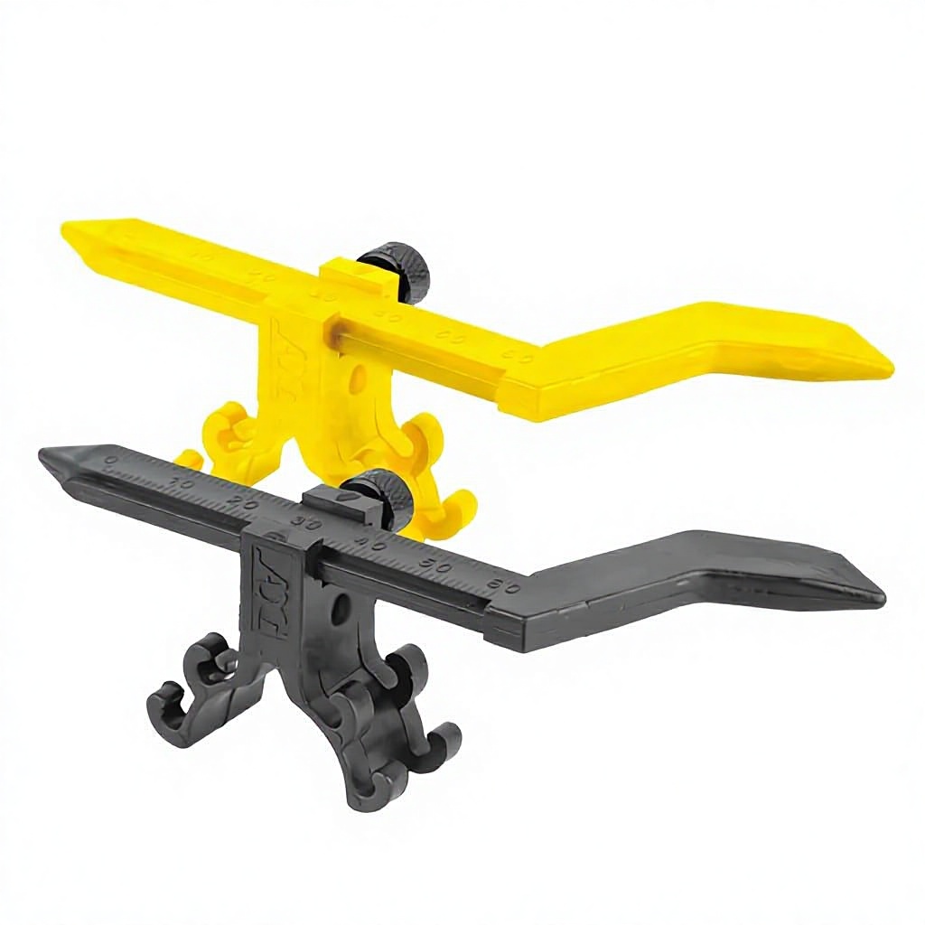 Compact Bike Rim Adjustment Gauge Built-In Scale Ruler Flexible Silicone Strap for Special-Shaped Frame Fork Bicycle Truing Tool