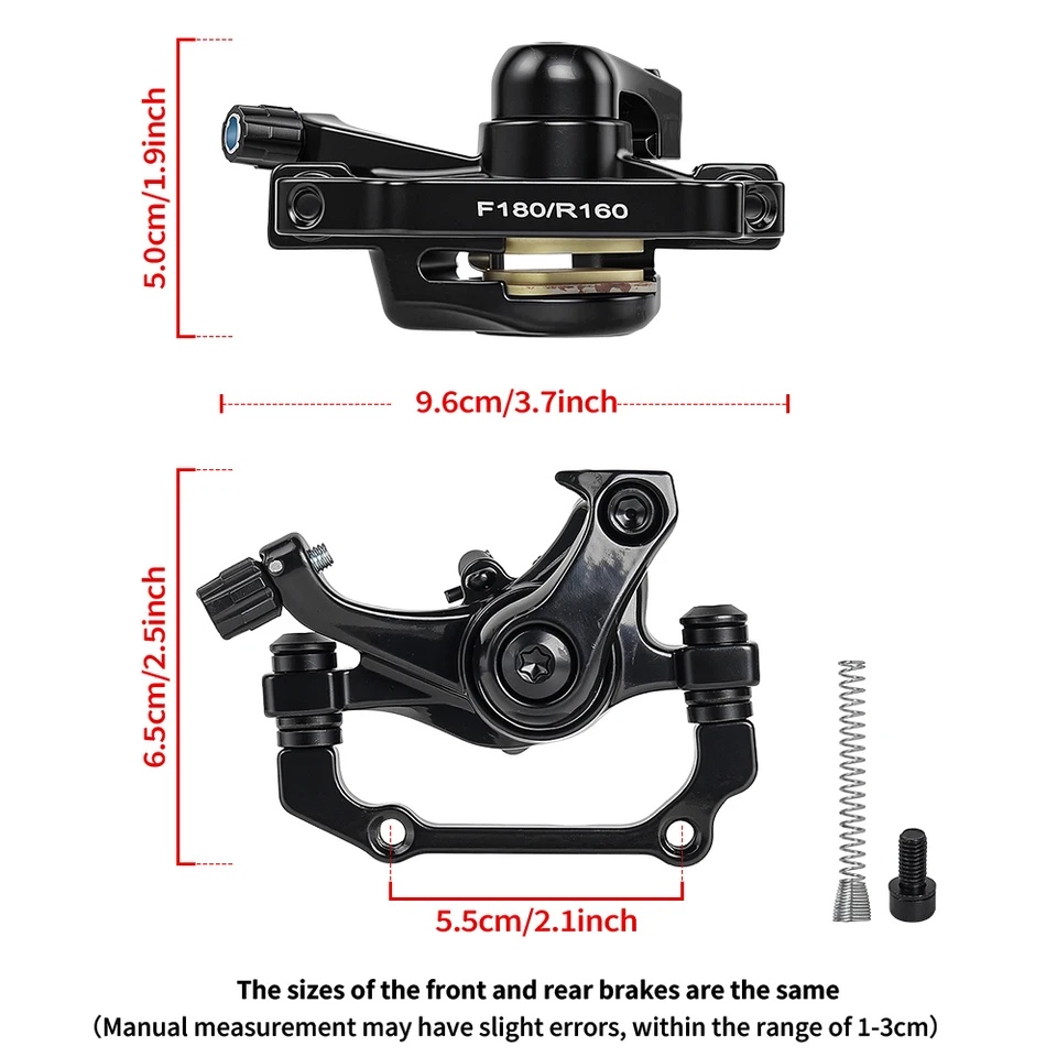 Right Mount Disc Brake Caliper F180 R160 Rotor for Kukirin G2 G4 Electric Scooter Replacement Parts E-Scooter Repair Accessories