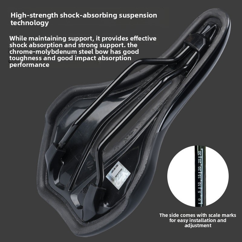 Comfort Hollow Safety Ventilation Bicycle Saddle PU Leather Waterproof Bike Seat for MTB Road Folding Bike