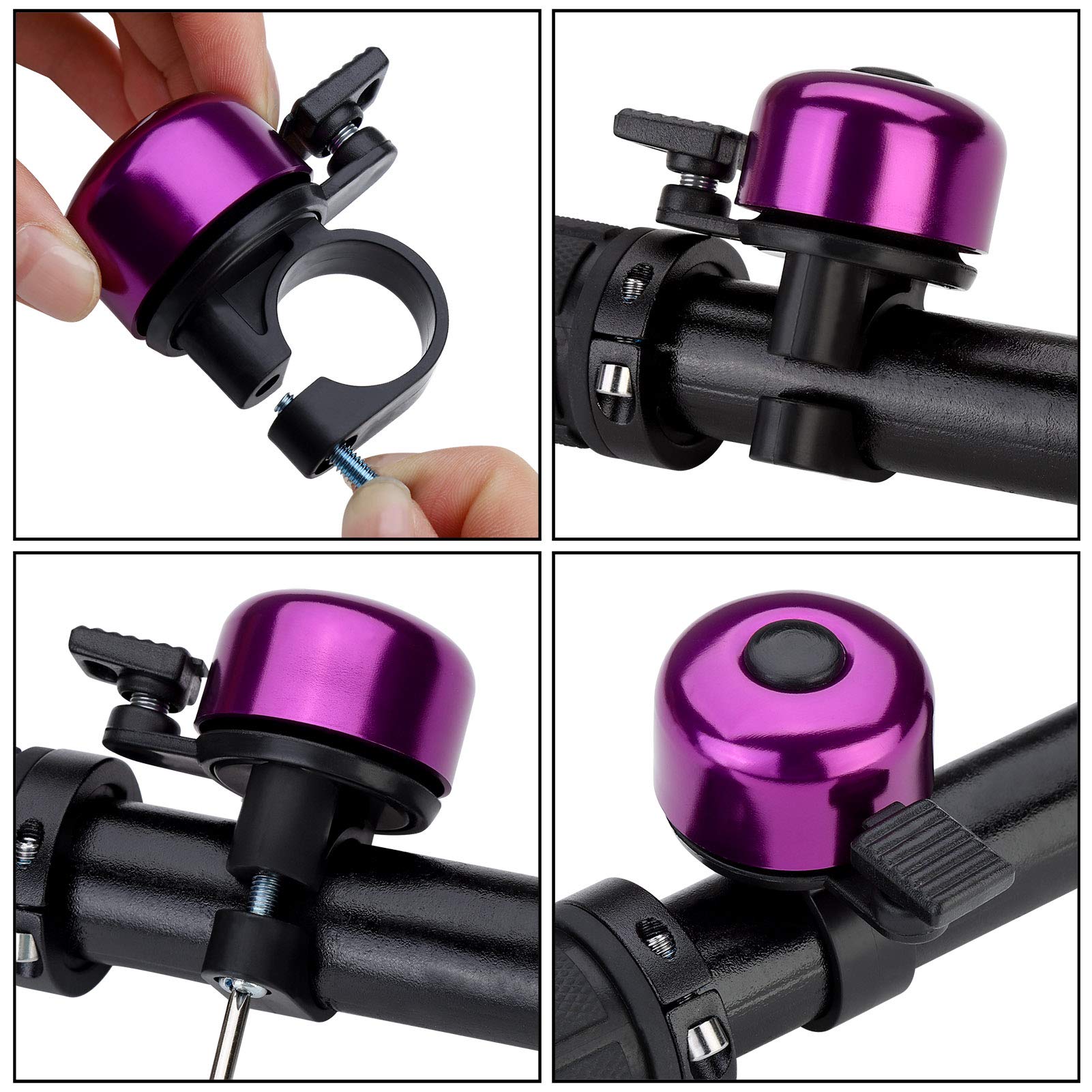 OEM Aluminum Alloy Bicycle Bell Press-down Impact Type-Durable Eco-Friendly Lightweight Rain-Resistant Loud Sound Fits