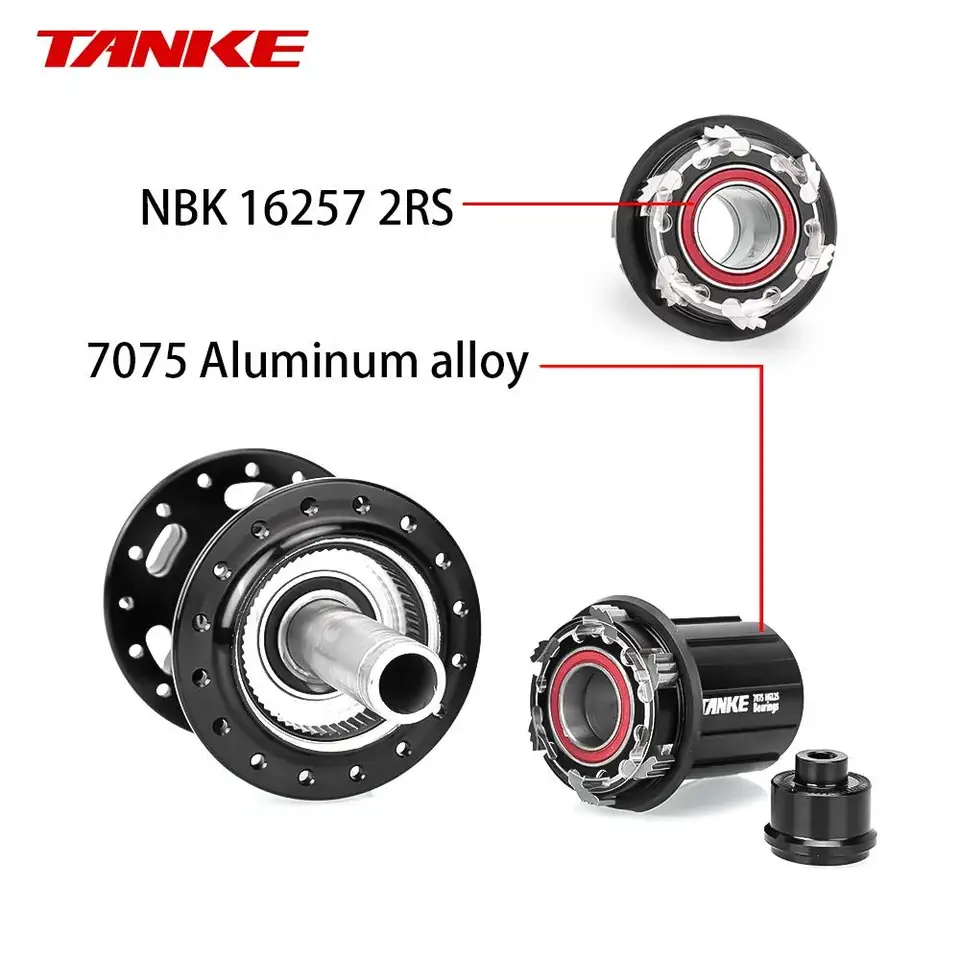 TANKE MTB Rear Hub Freehub Body MS HG XD 6 Pawls 3 Teeth Aluminum Alloy QR Thru-Axle Replacement Hub Body for Mountain Bike 7075