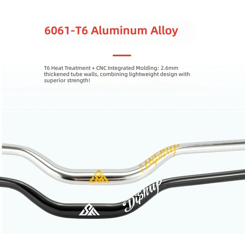 DISRUP CNC 780/800mm Mountain Bike Swallow-shaped Riser Handlebar 31.8/35mm 2.6mm Wall Thickness Aluminum Alloy for Downhill