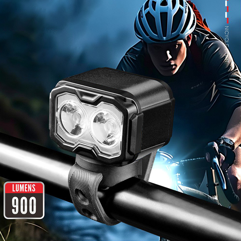Aluminum Alloy LED Bicycle Front Light Type-C MTB Road Bike Headlight Easy to Install Highlight Flashlight Cycling Accessories