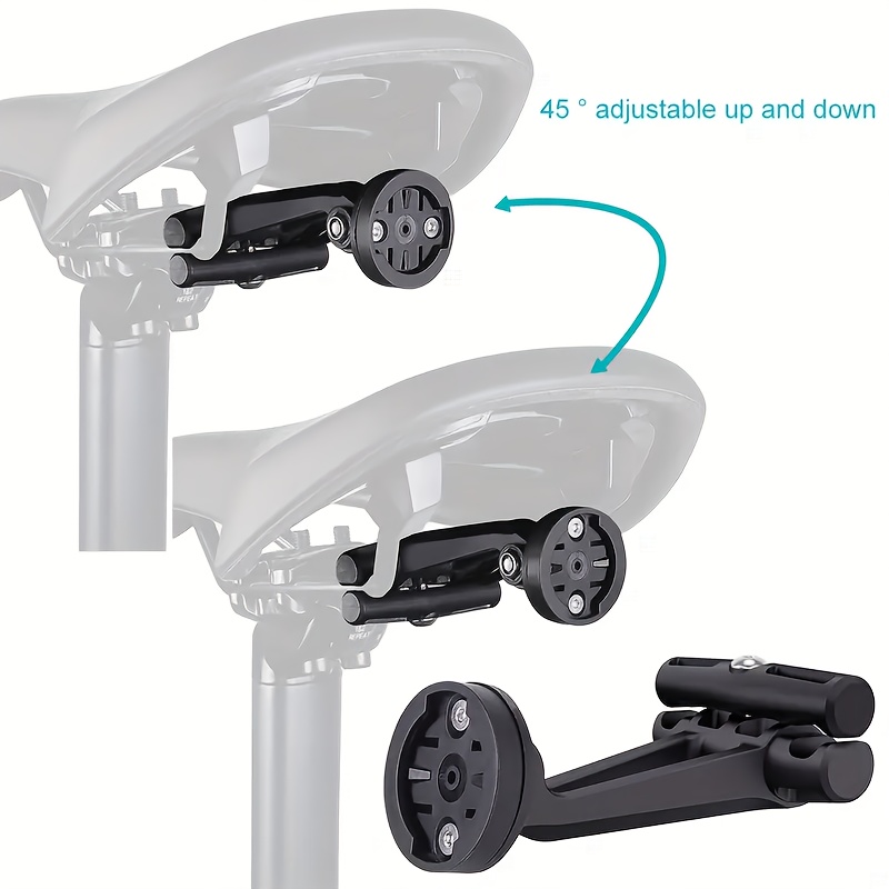 Bicycle Saddle Rail Mount Bracket Direct Drive 45 Degree Adjustable Angle Rear Tail Light Go Pro Action Camera Cycling Accessory