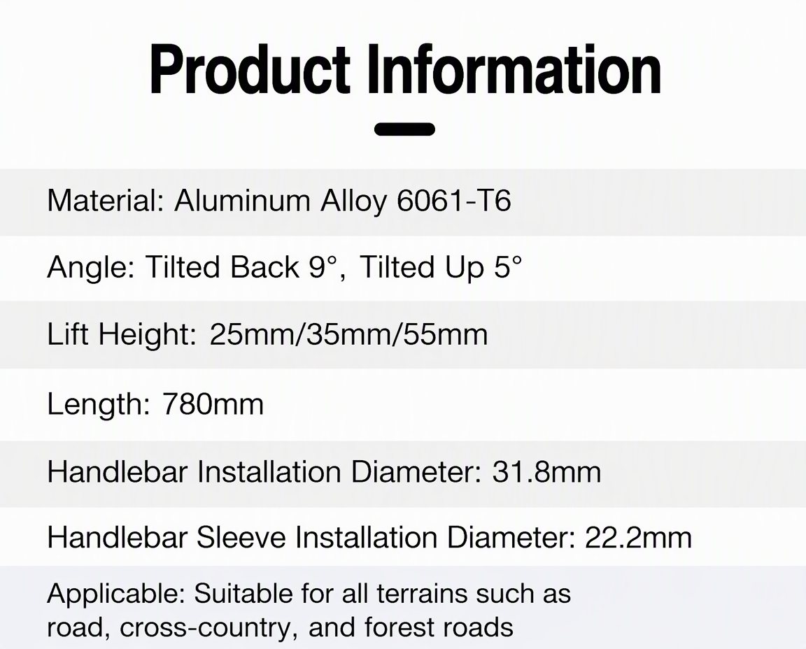 6061 T6 Aluminum Alloy MTB Riser Handlebar Swallow Shape 31.8mm 780 800mm Downhill Dirt Jump Cycling CNC Mountain Bike Riser Bar
