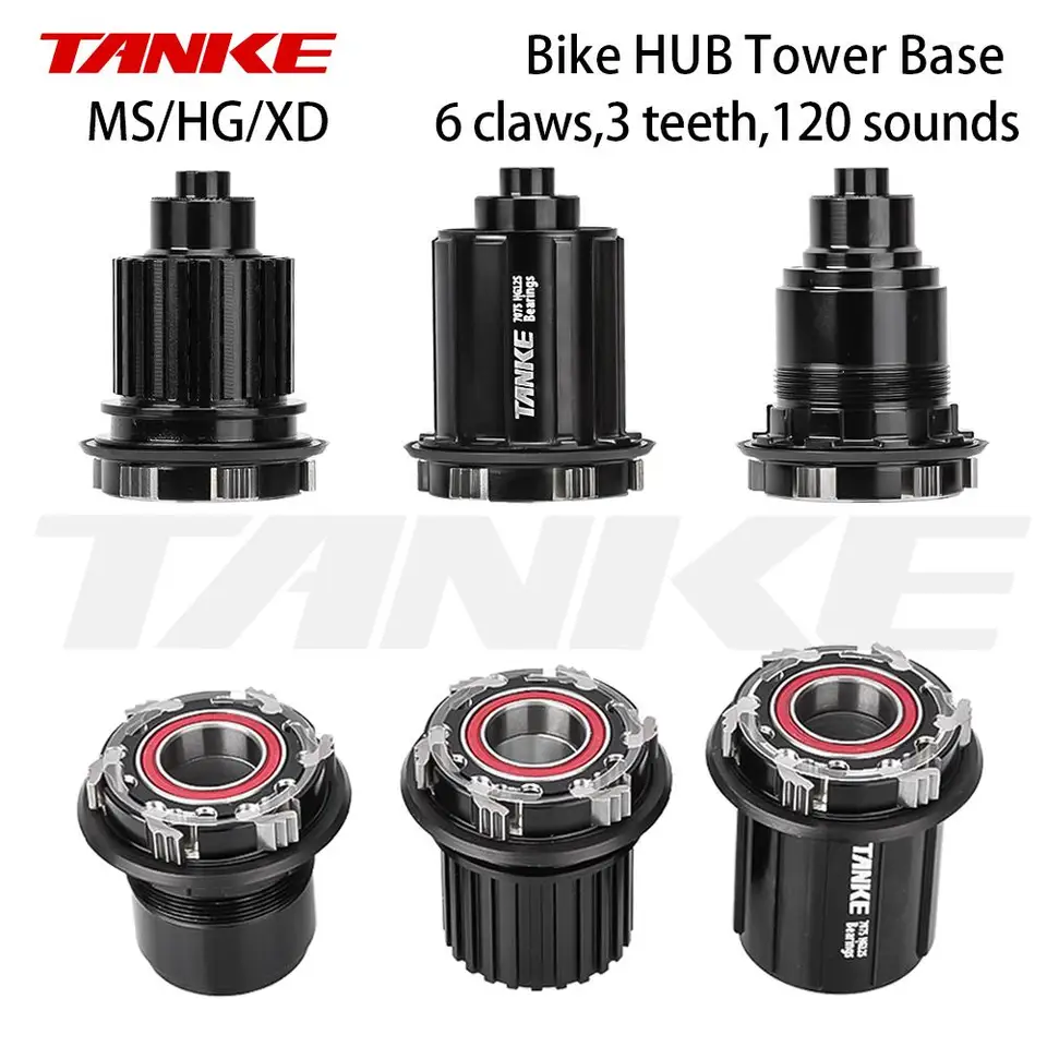 TANKE MTB Rear Hub Freehub Body MS HG XD 6 Pawls 3 Teeth Aluminum Alloy QR Thru-Axle Replacement Hub Body for Mountain Bike 7075