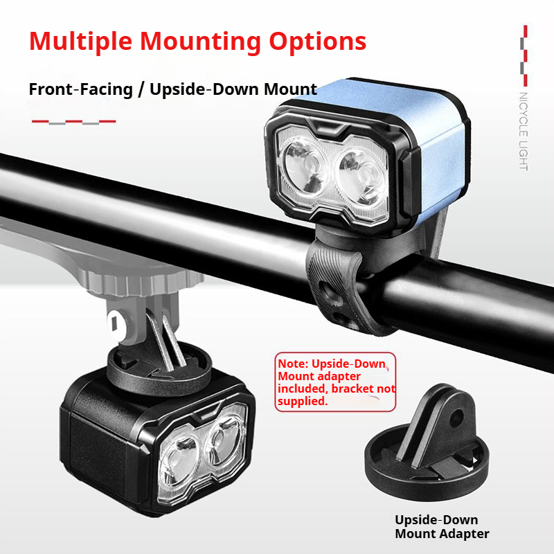 Aluminum Alloy LED Bicycle Front Light Type-C MTB Road Bike Headlight Easy to Install Highlight Flashlight Cycling Accessories