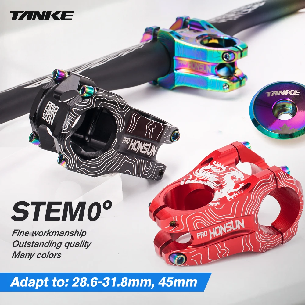 Tank Aluminum Alloy Mountain Bike Stem Ultralight High Strength 31.8mm Handlebar 28.6mm Fork 45mm DH AM XC CNC Stem