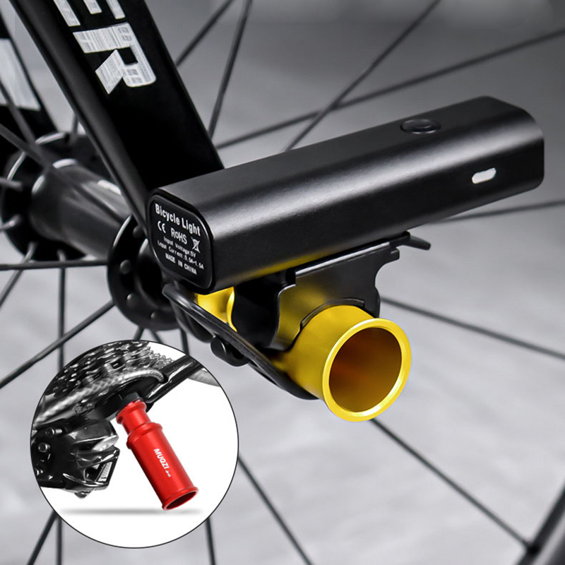 CNC Aluminum Solar LED Bicycle Quick-Release Hub Mount Dual-Use Rear Derailleur Protector MTB Road Bike Night Riding Accessory